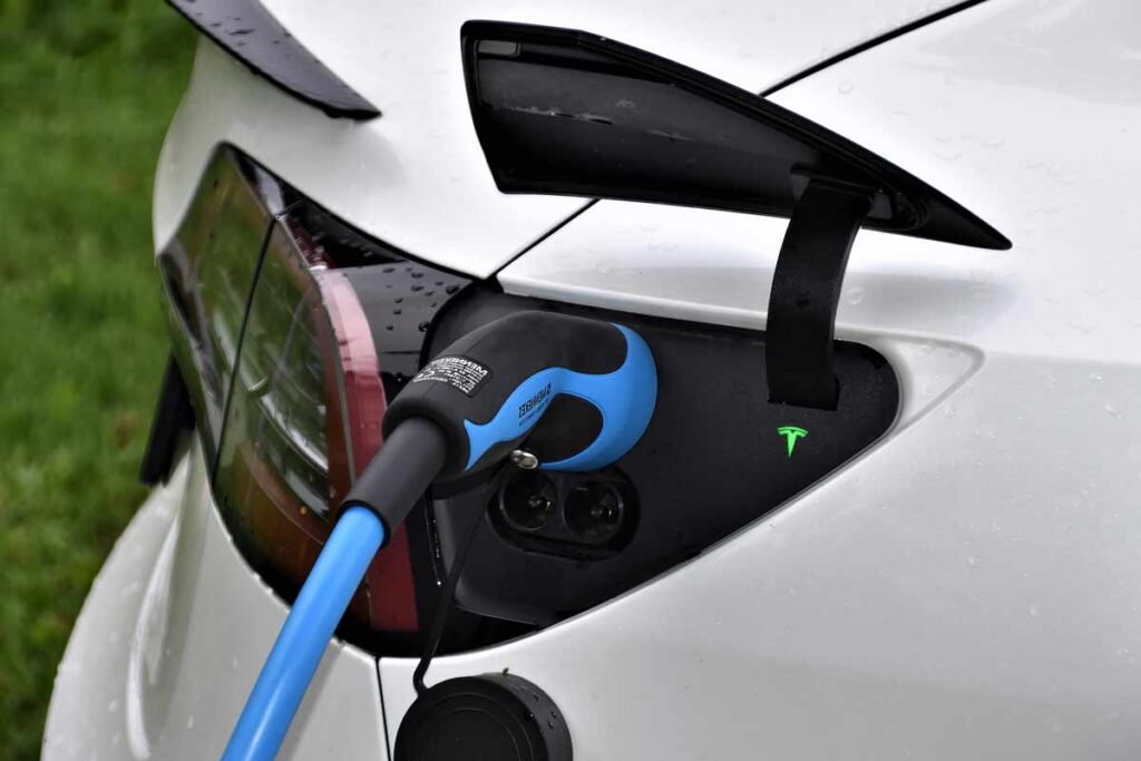 an ev being charged